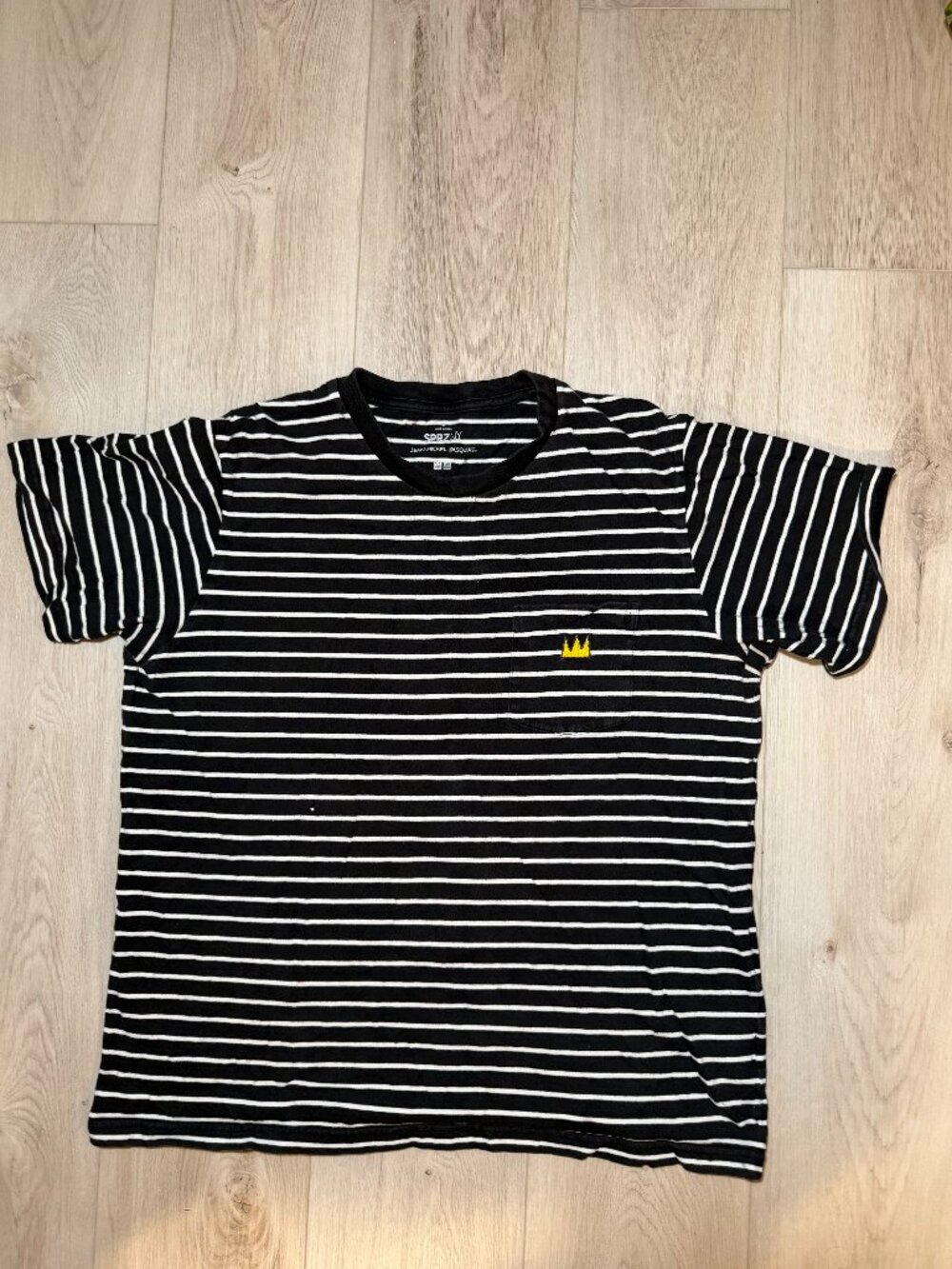 Uniqlo x Jean-Michel Basquiat SPRZ NY Men’s‎ Striped Crewneck T-shirt Size L